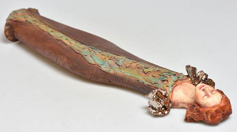 Keramická dáma na zeď 