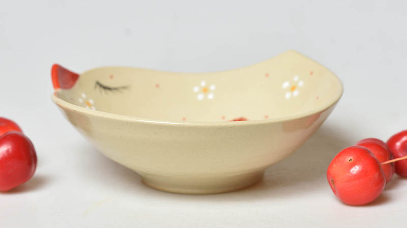 Keramická mistička ptáček jahůdky - 2dcl