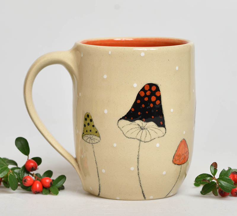 Keramický hrnek houby - 3dcl