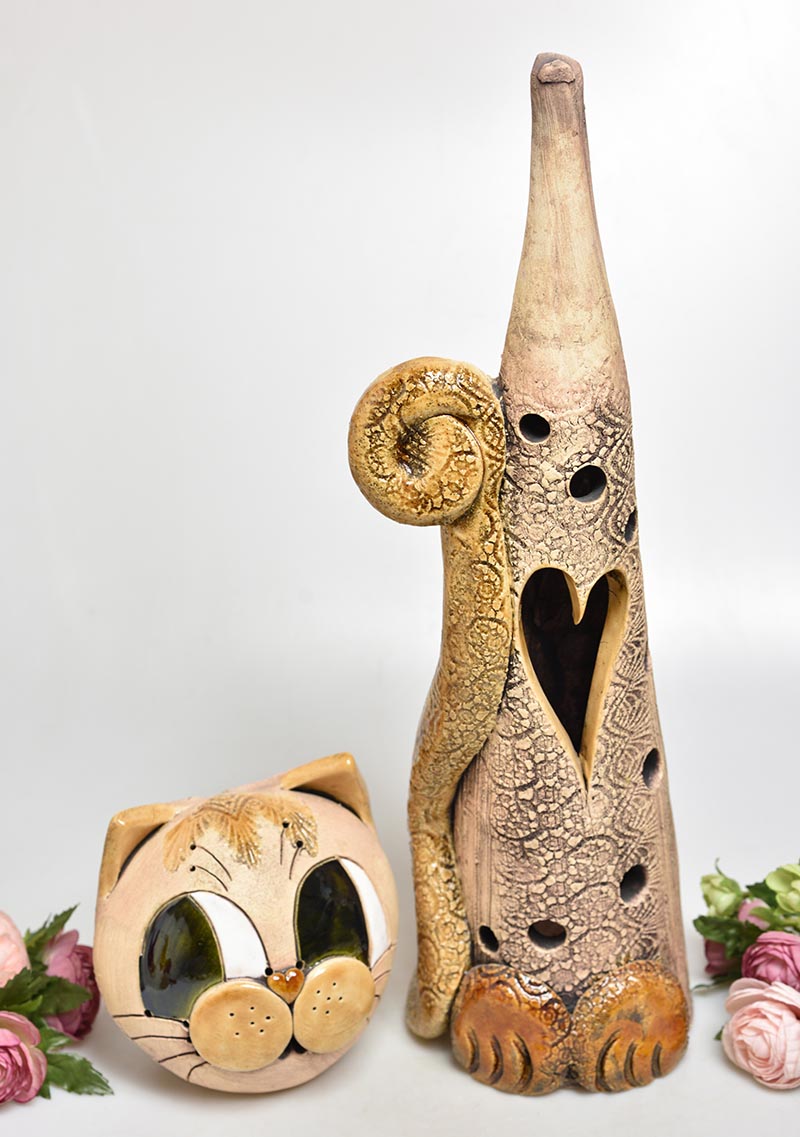 Keramická kočka vysoká - v.55cm