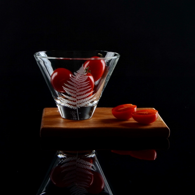 Miska z křišťálového skla " Kapradí " - 120 mm