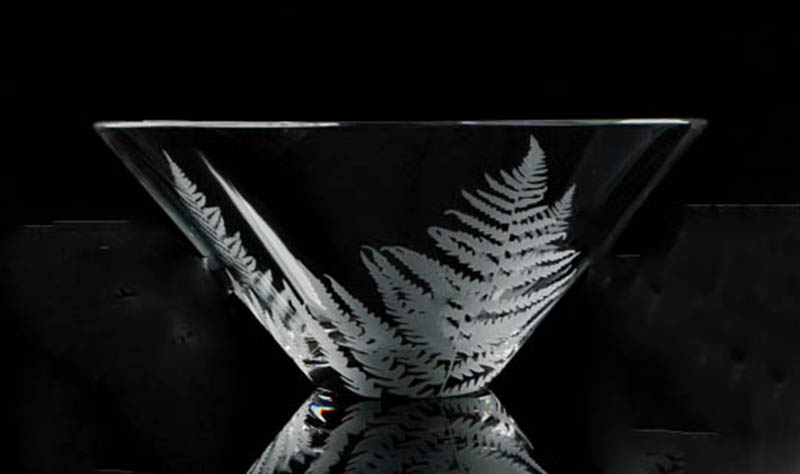 Mísa z křišťálového skla " Kapradí " - 260 mm