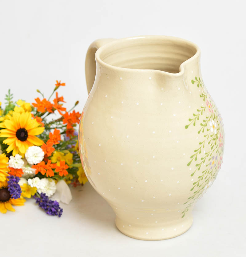 Keramický džbán květinový věneček - 1,2l