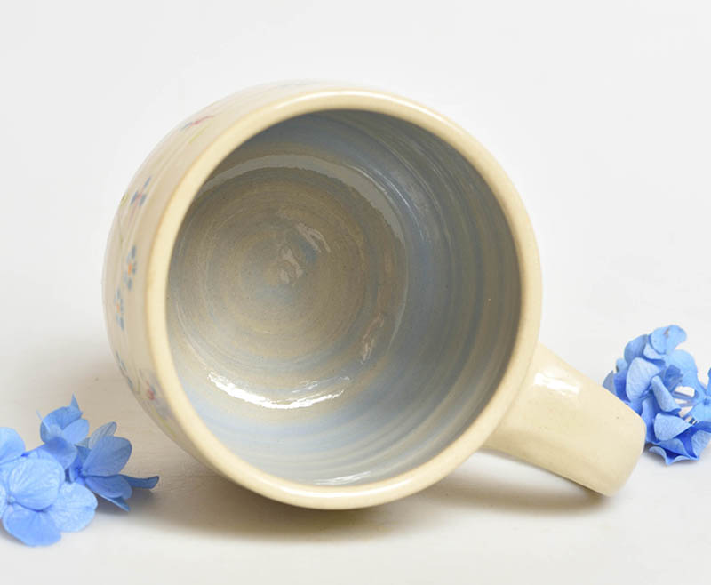 Keramický hrnek pomněnky - 3dcl