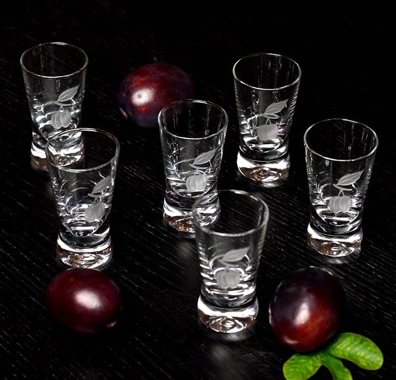 Slivovice set - štamprle trnkové 6x - 25ml
