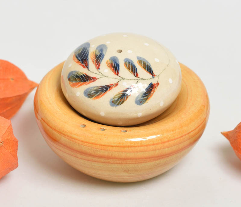 Keramická solnička a pepřenka podzim