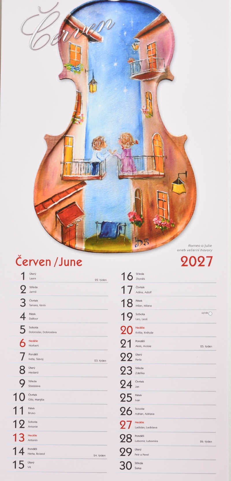 Kalendář 2026 - Jana Divišová - Malované housle