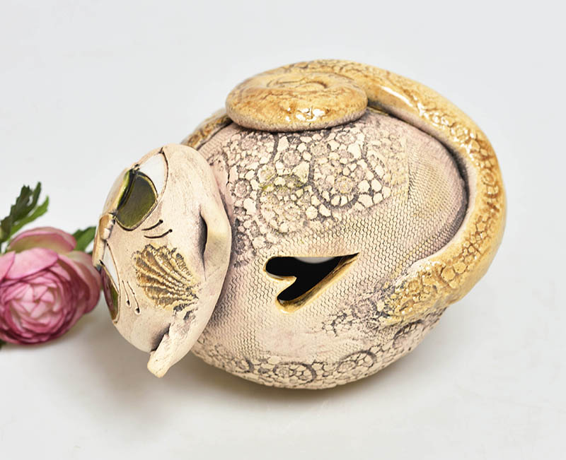 Keramická pokladnička na otevření -  kočka