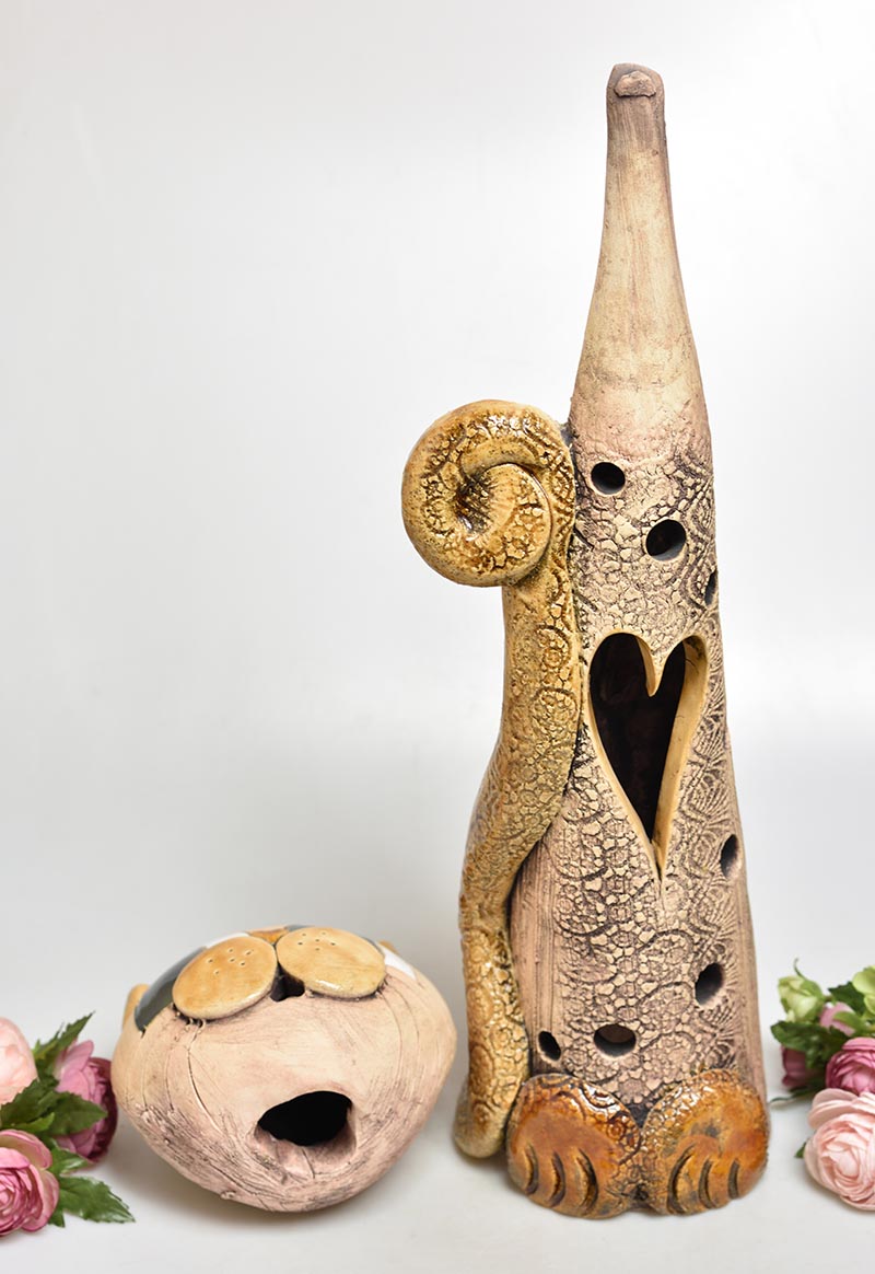 Keramická kočka vysoká - v.55cm