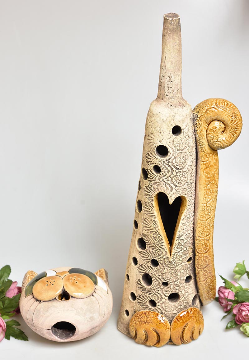 Keramická kočka vysoká - v.56cm
