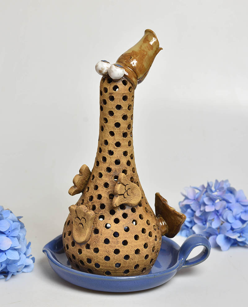 Keramická kačenka na svíčku 