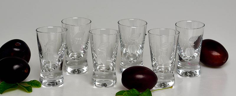 Slivovice set - štamprle trnkové 6x - 25ml