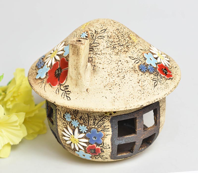 Keramický domeček lampa