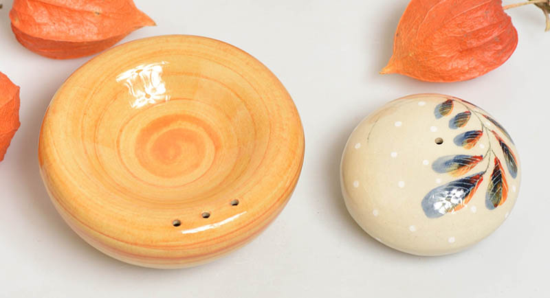 Keramická solnička a pepřenka podzim