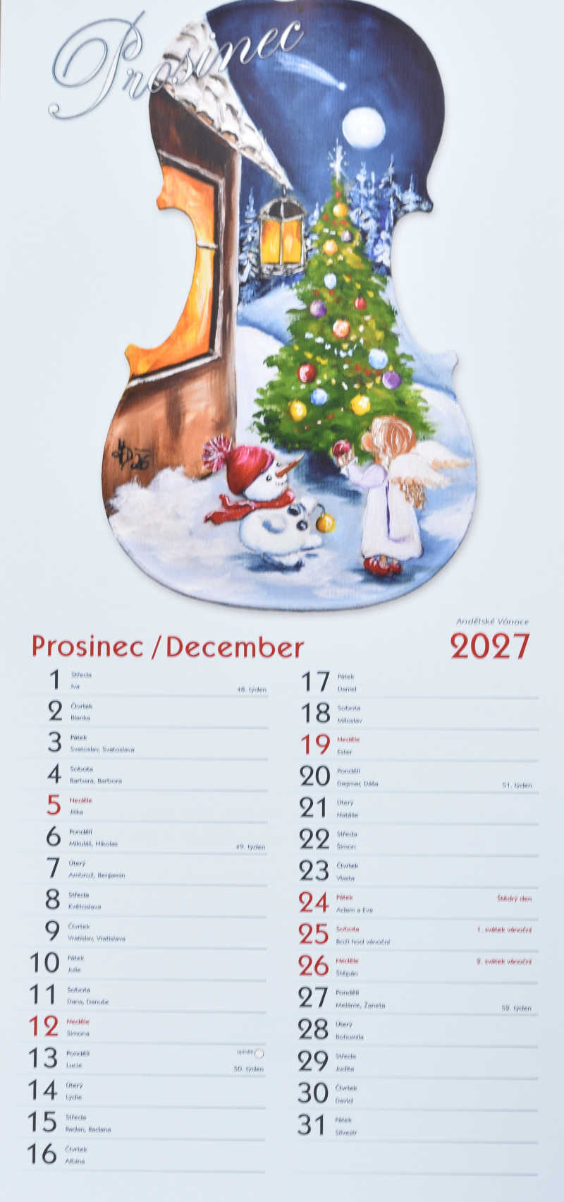Kalendář 2026 - Jana Divišová - Malované housle